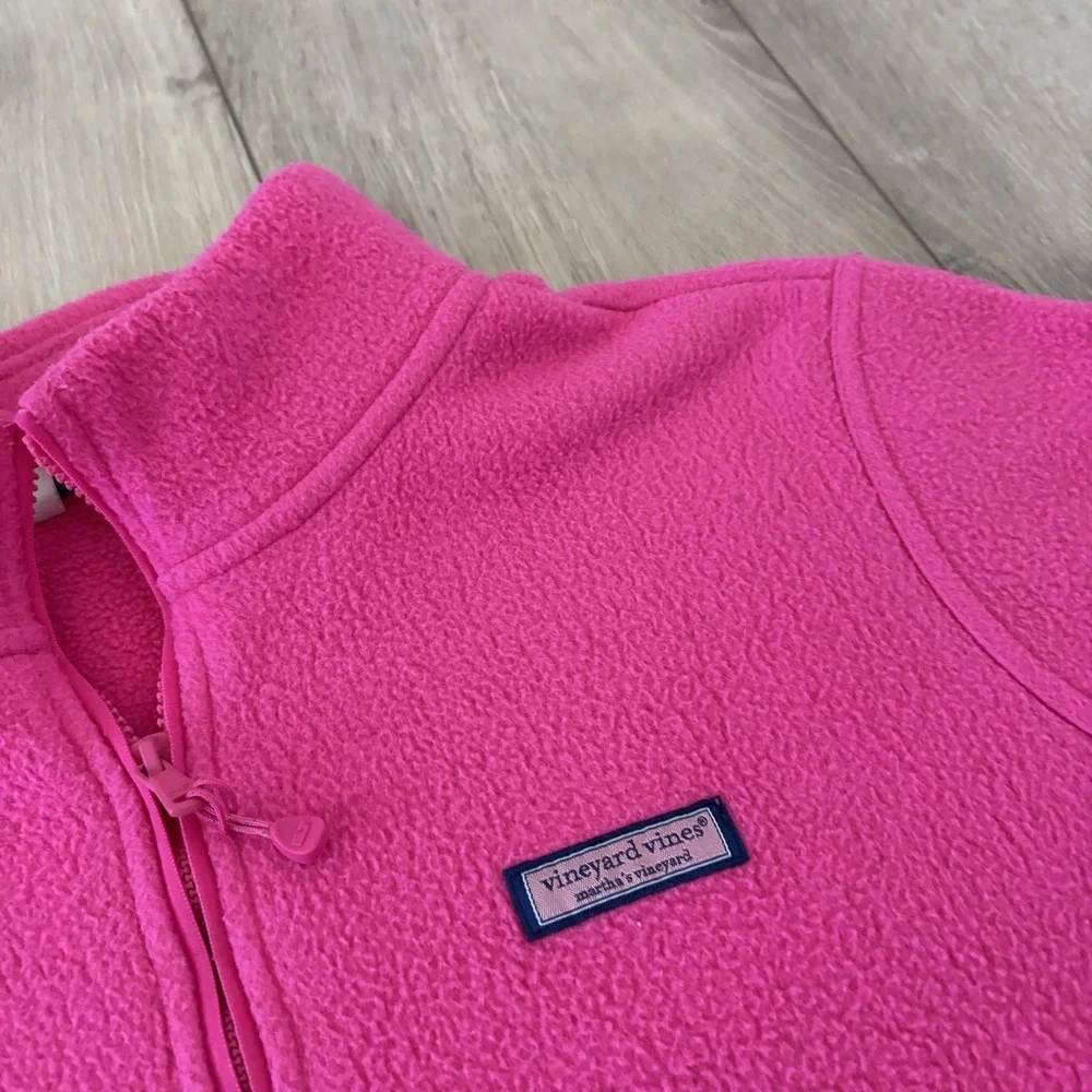 Vineyard Vines Pink 1/4 Zip Size Large L Mock Neck Pullover Long Sleeve - Picture 3 of 8